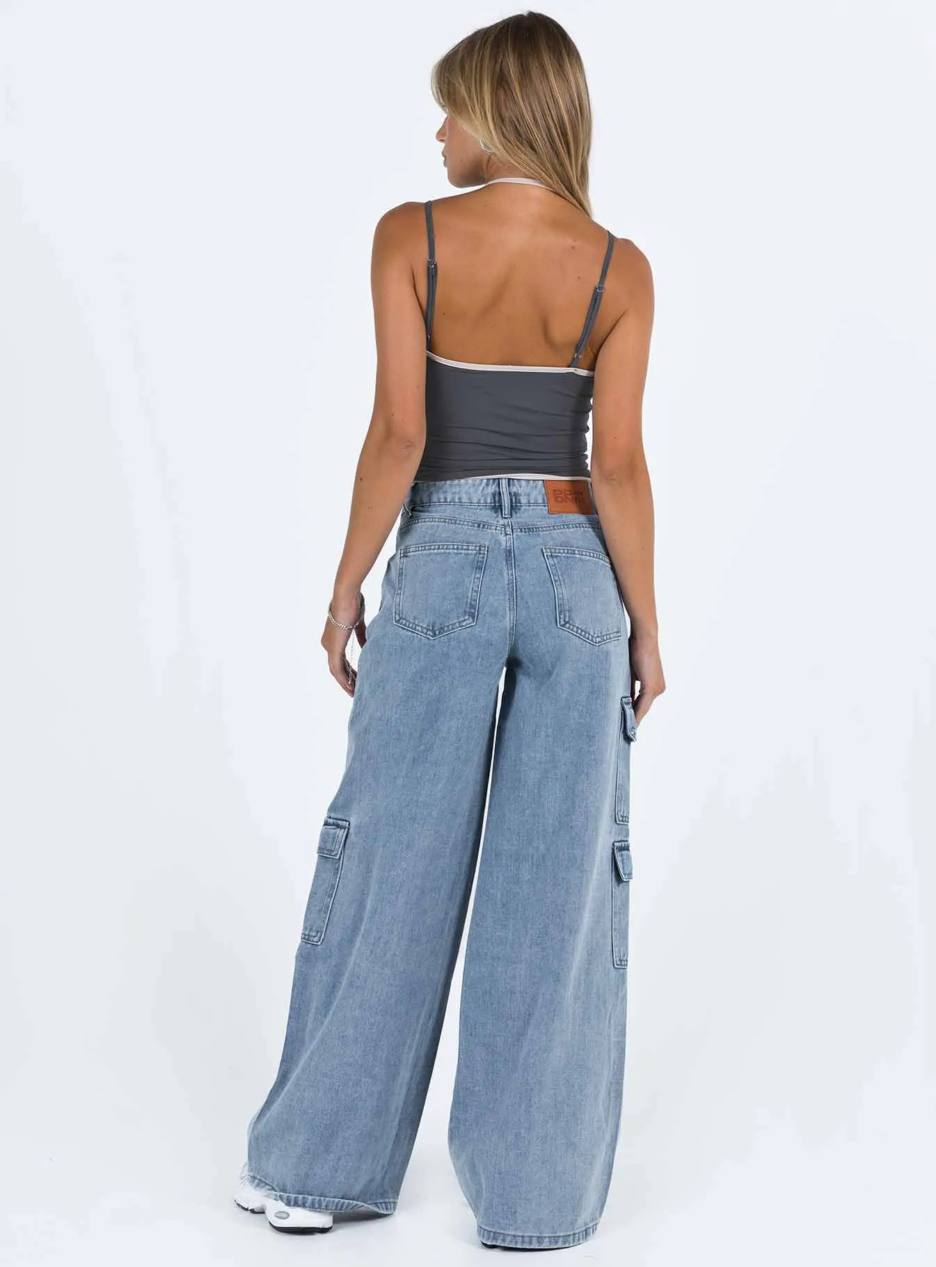 Everyday Vibrant Neutral Smooth Tamba Cargo Jeans Denim