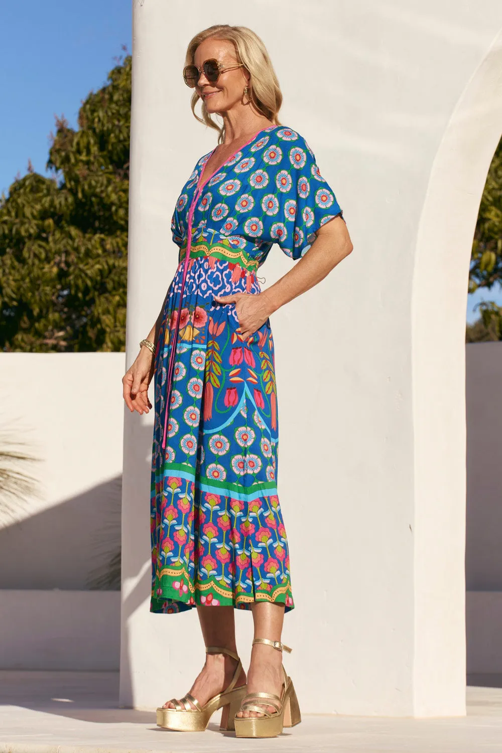 Selma Midi Dress in Paradiso Stylish Comfort