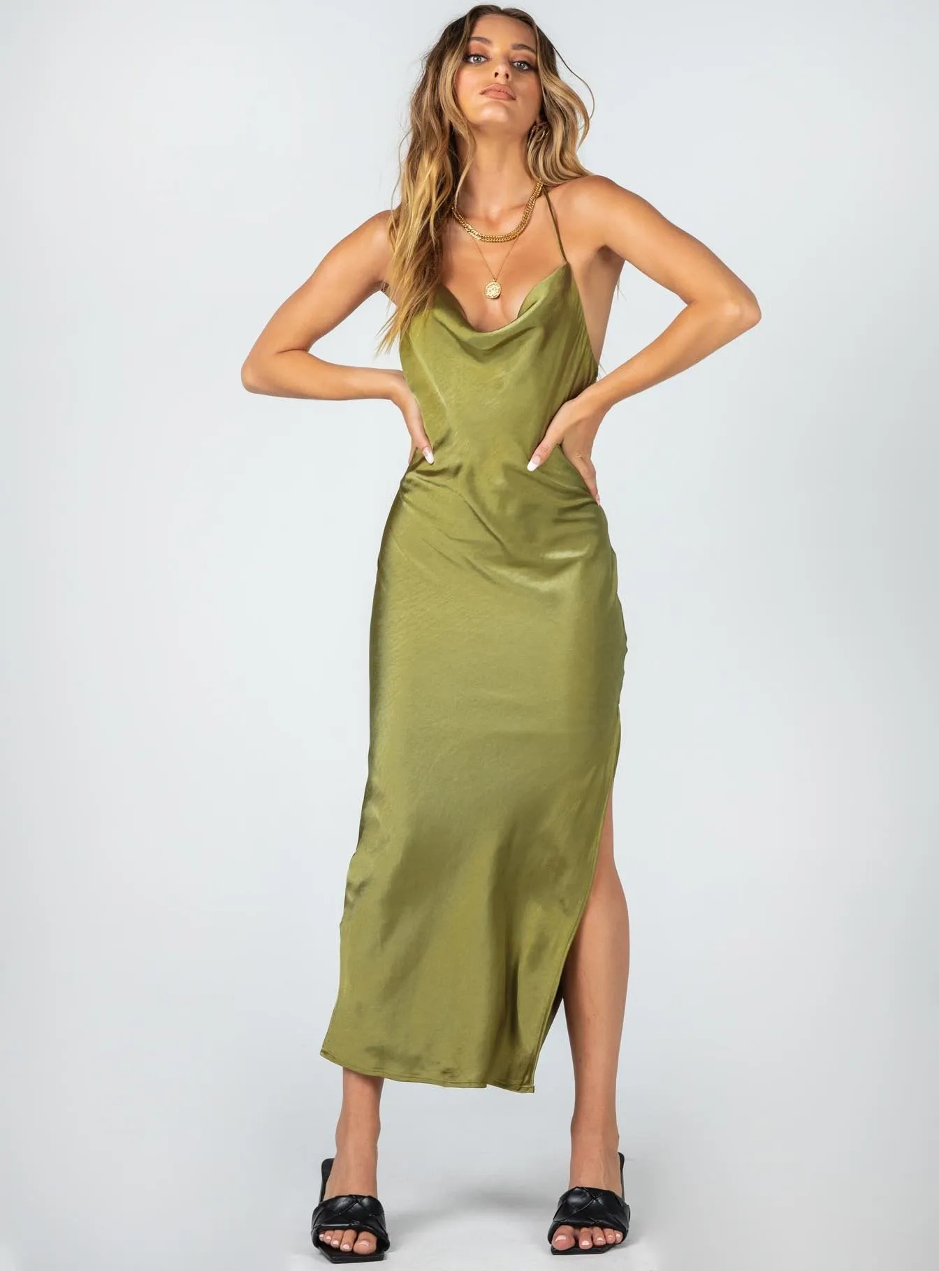 Alissa Midi Dress Green Sunset Glow