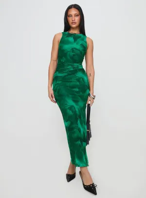 Martel Maxi Dress Green holiday vibe Step Glow