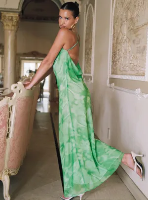 Dinner Date Pantano Maxi Dress Green