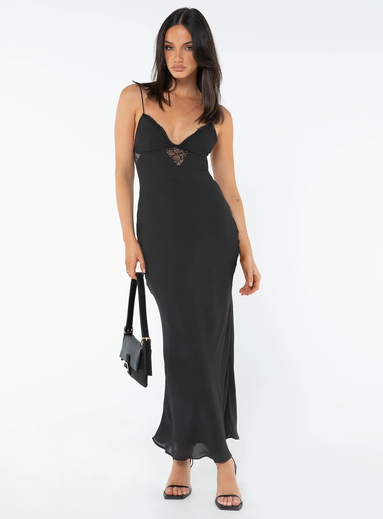 Tramell Maxi Dress Black Its versatile length ensures it can be worn for a variety of occasions from casual to formal