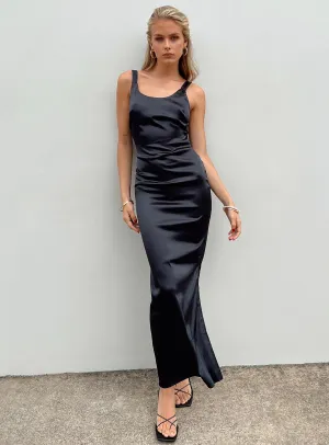 This maxi dress creates an elegant silhouette without sacrificing comfort Seaside Path Curtis Maxi Dress Black