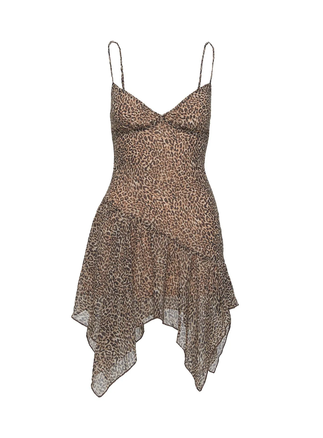 Relaxed Contour All Day Comfort Immunity Asymmetrical Mini Dress Leopard