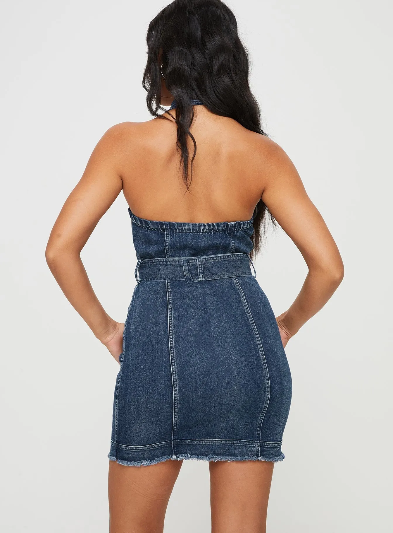 Madsen Denim Mini Dress Mid Blue Trendy Charm Play Mode