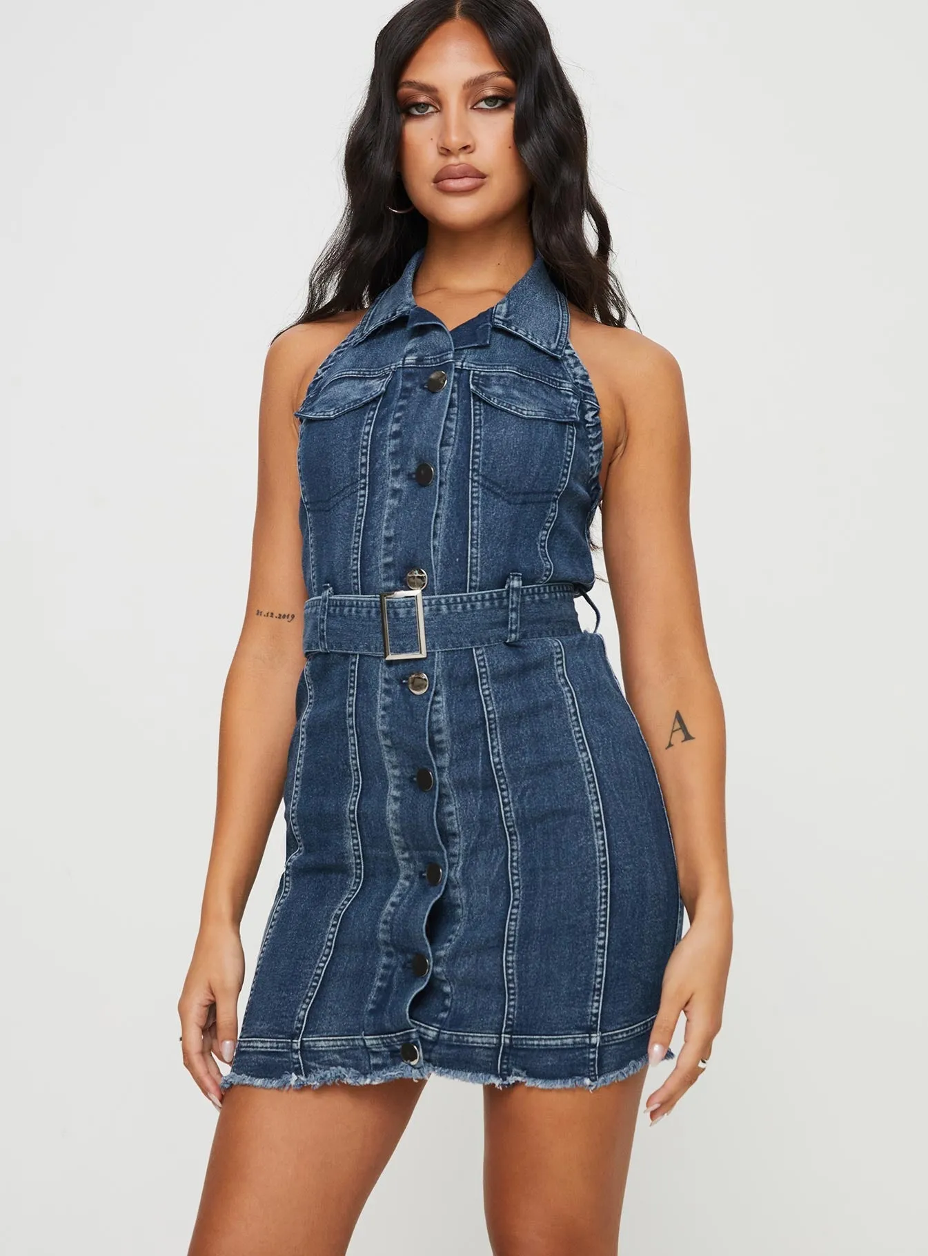 Madsen Denim Mini Dress Mid Blue Trend Star