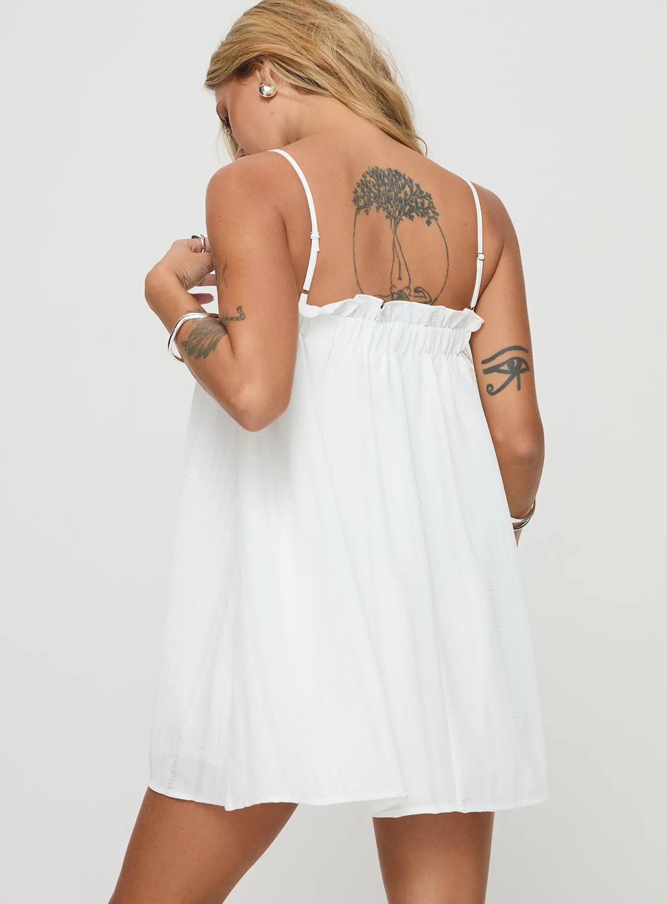 Marsaline Mini Dress White Scene Heat