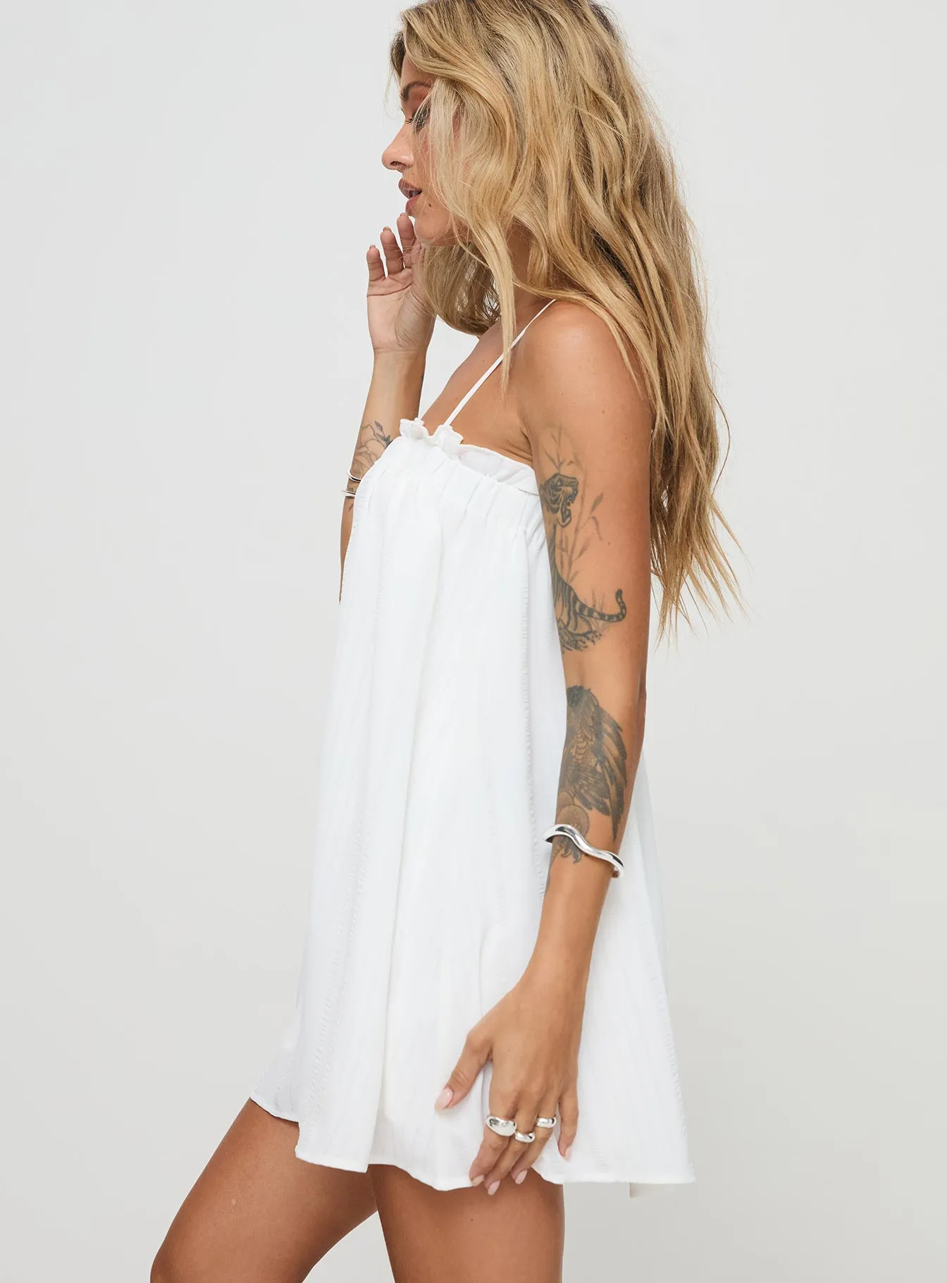 Marsaline Mini Dress White Stage Rush No Ride Up