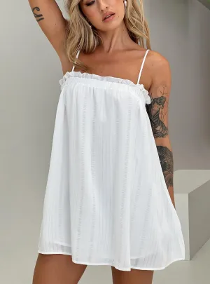 Playful Chic Marsaline Mini Dress White
