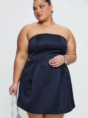Spader Corset Mini Dress Navy Curve Fun Shine Body Hug
