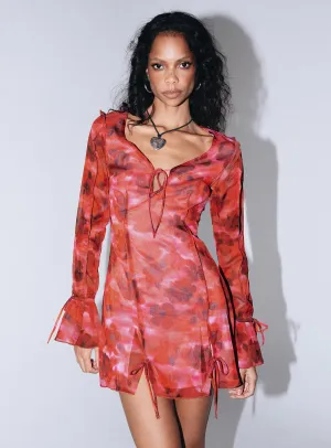 Zahn Long Sleeve Mini Dress Multi City Scene
