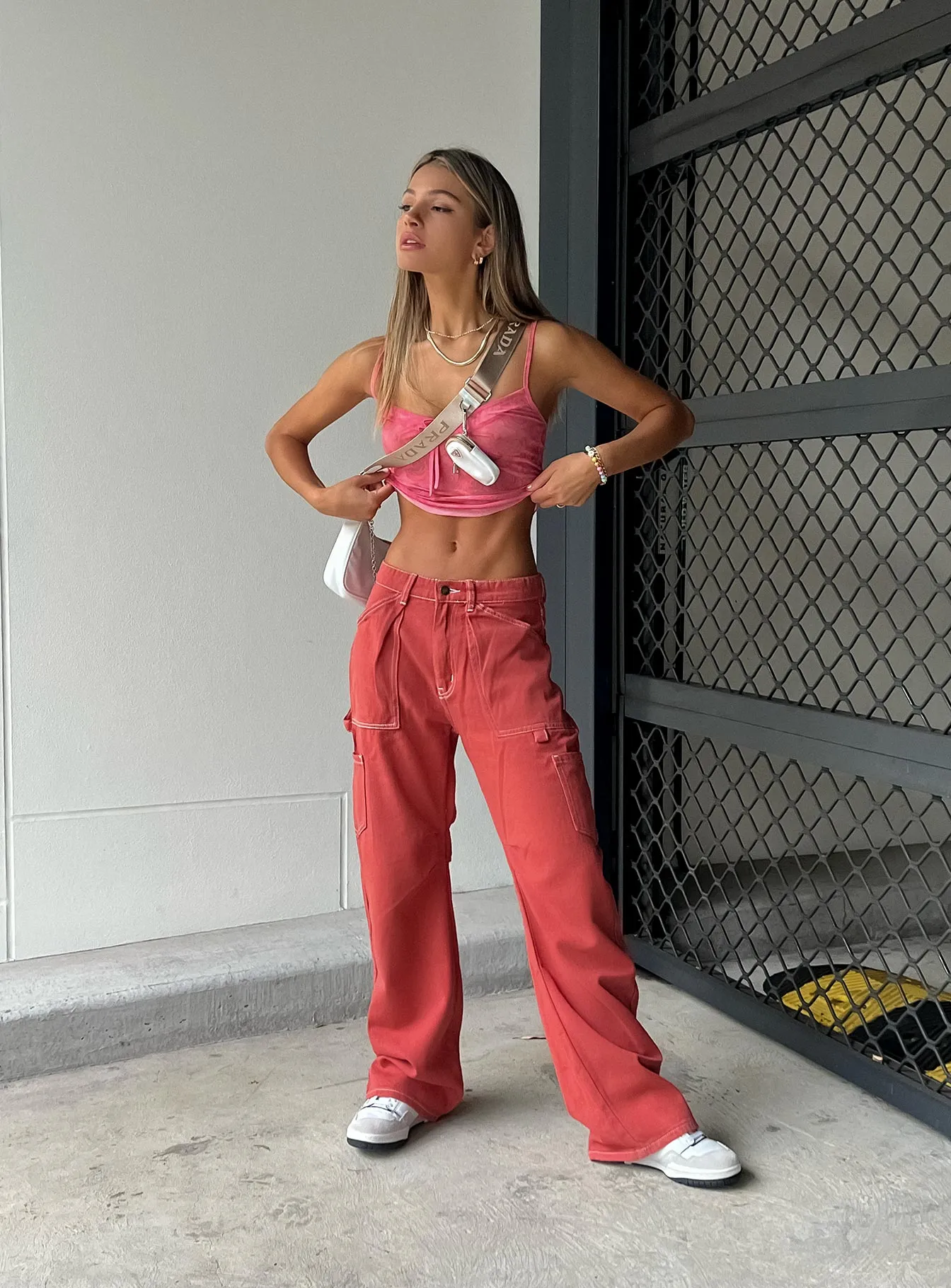 Winter Warmth Festival Outfit Outdoor Adventure Morning Ready Miami Vice Pants Red