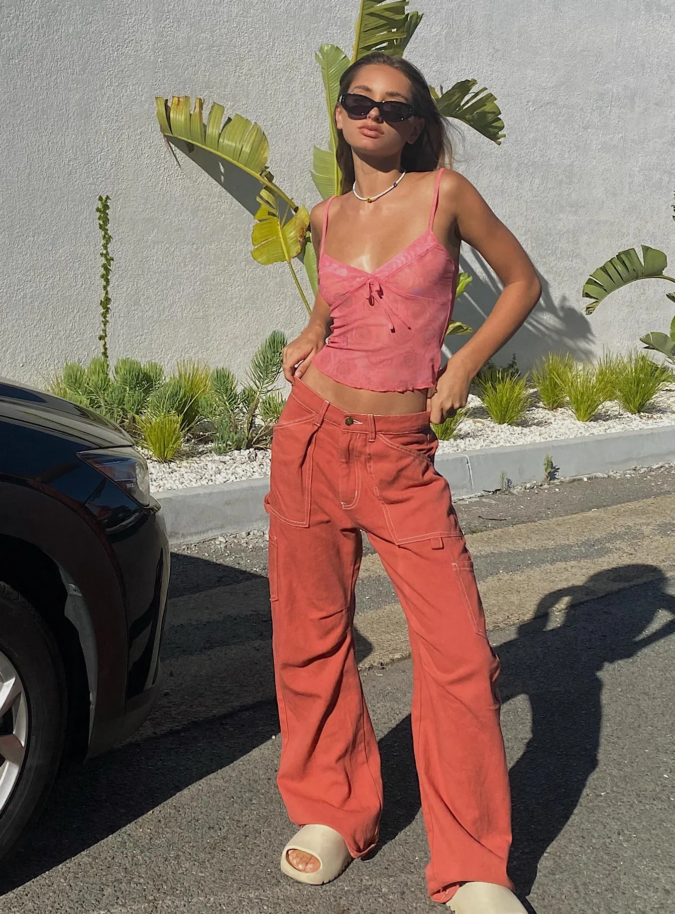 Miami Vice Pants Red Minimalist Trendy Everyday