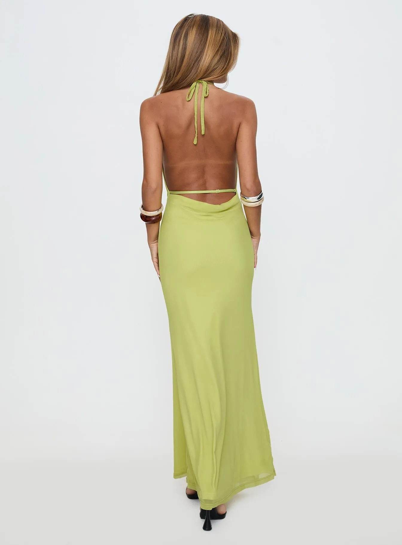 Comfortable casual maxi Rhaenyra Halter Maxi Dress Green