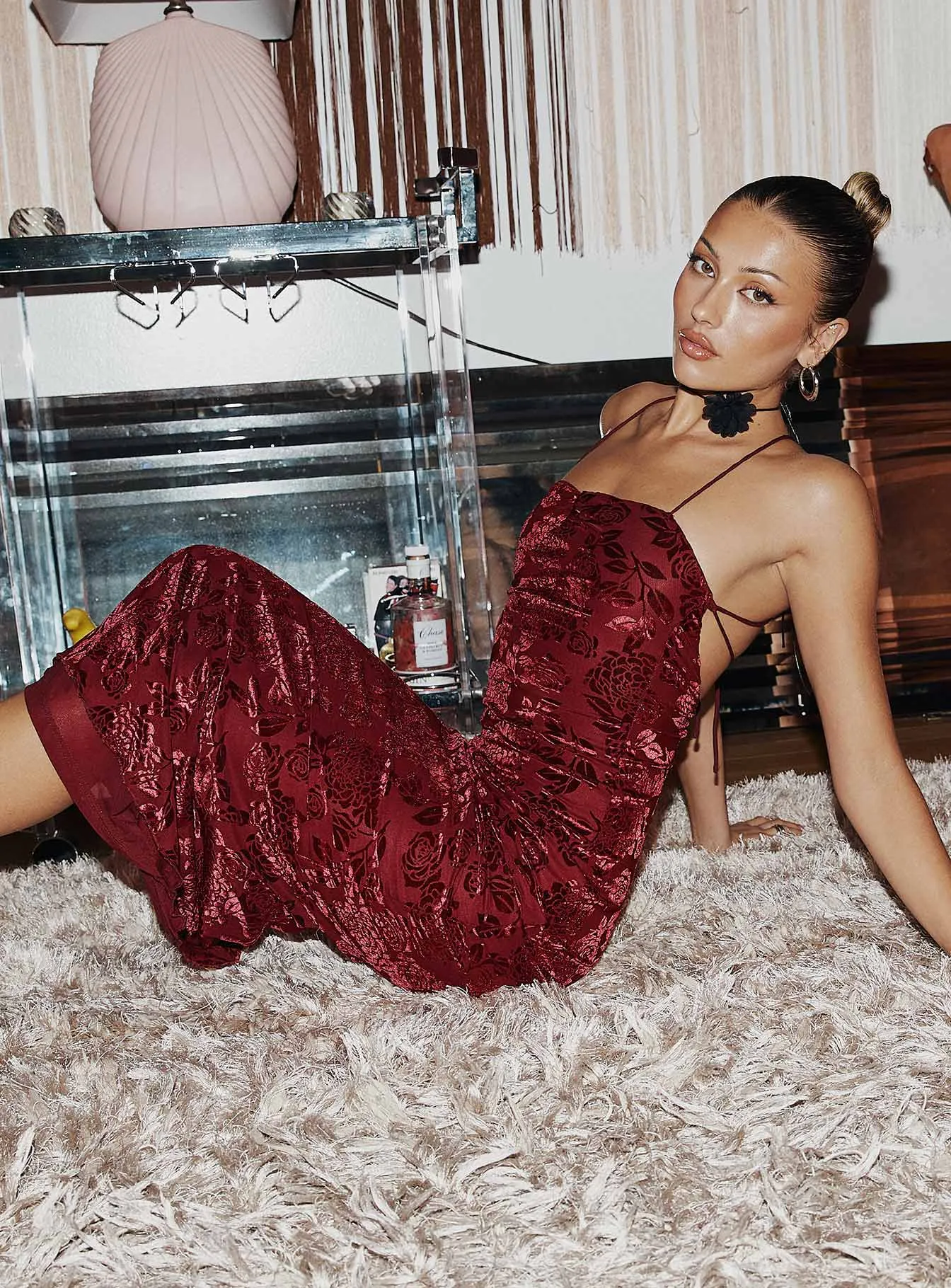 Zotta Maxi Dress Burgundy Whether dressing for work or a weekend gathering this dress is always an appropriate choice garden party