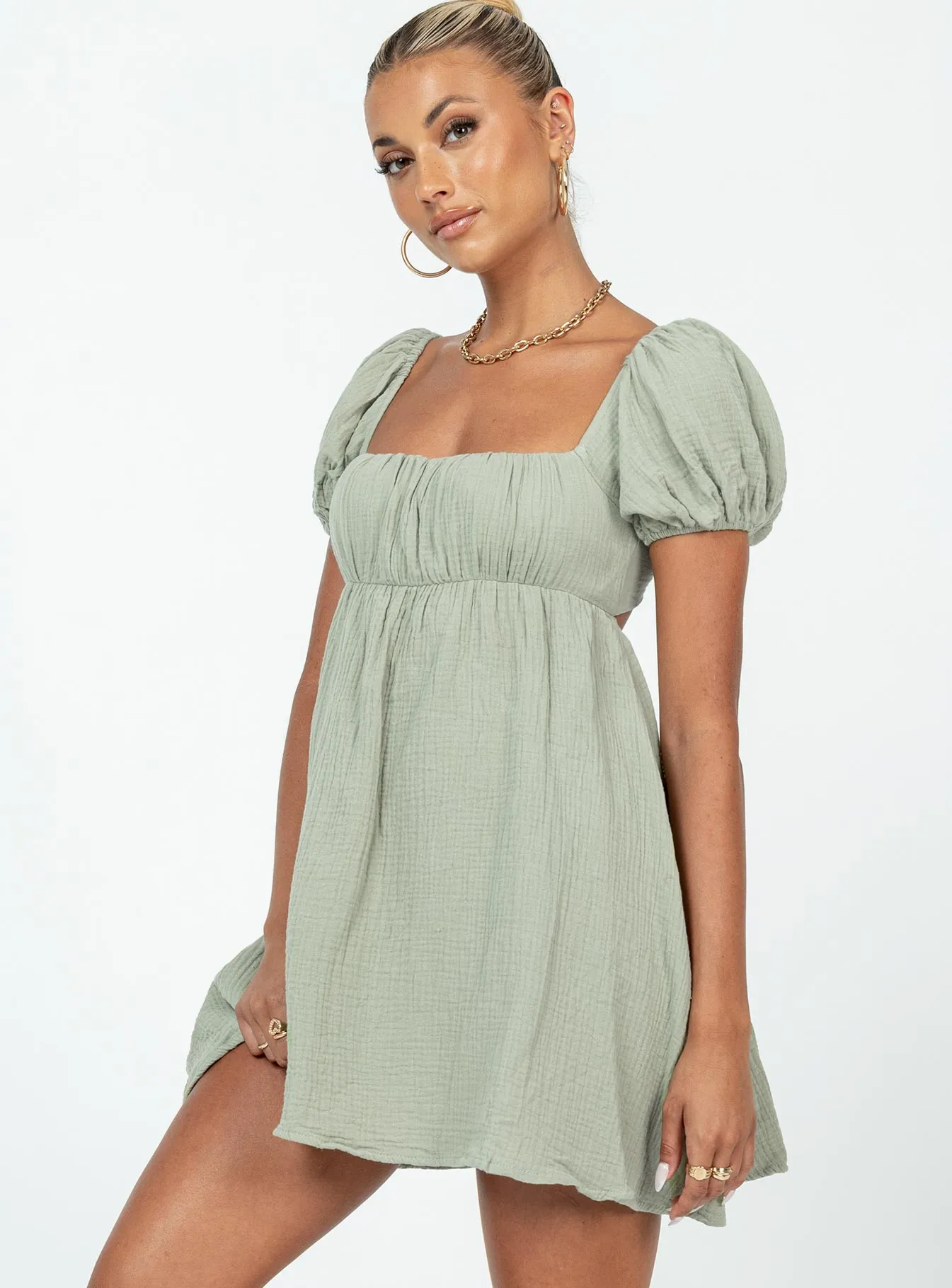 Let's Dance Mini Dress Sage Flash Beat