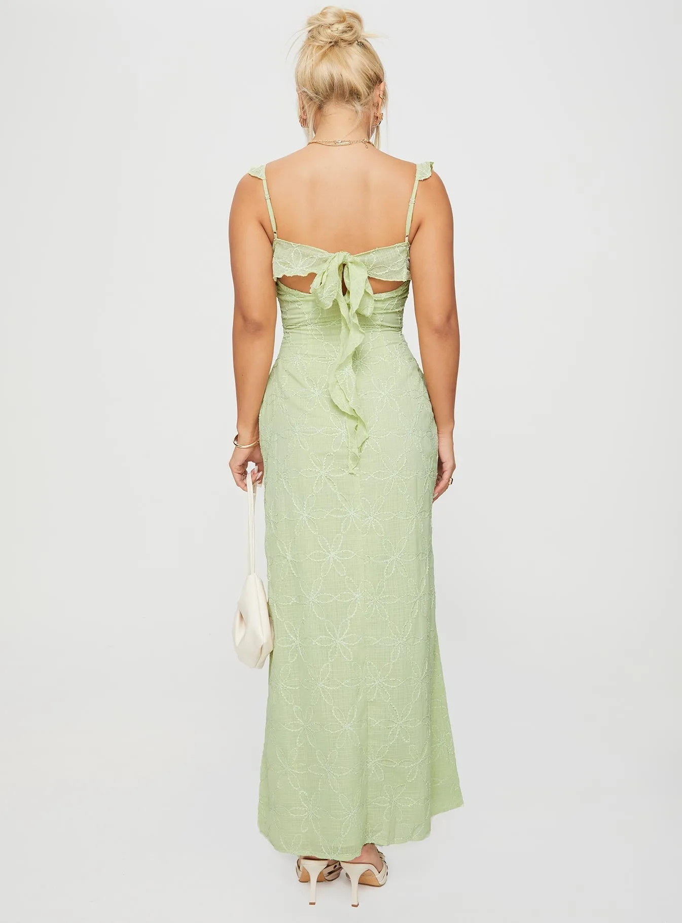 Breezy resort maxi Shimmer Sky Burner Maxi Dress Green
