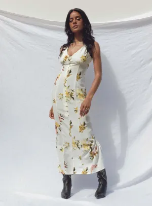 Wind Proof Love Mood Malibu Maxi Dress Cream Multi