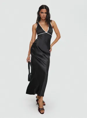Golden Hour Sunset Peak Thandi Maxi Dress Black