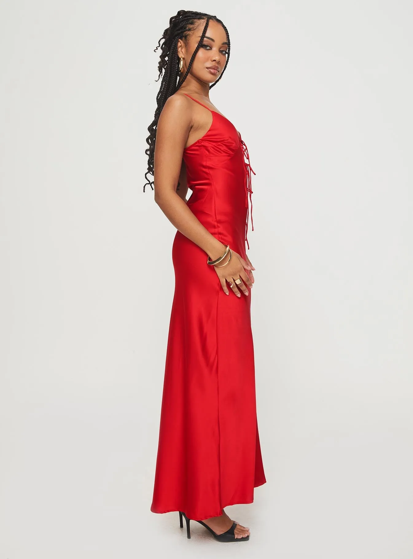 Peach Soft Sand Path About A Girl Maxi Dress Red