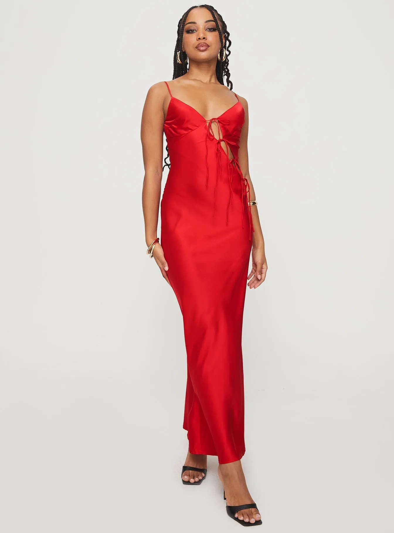 Fantasy Touch About A Girl Maxi Dress Red