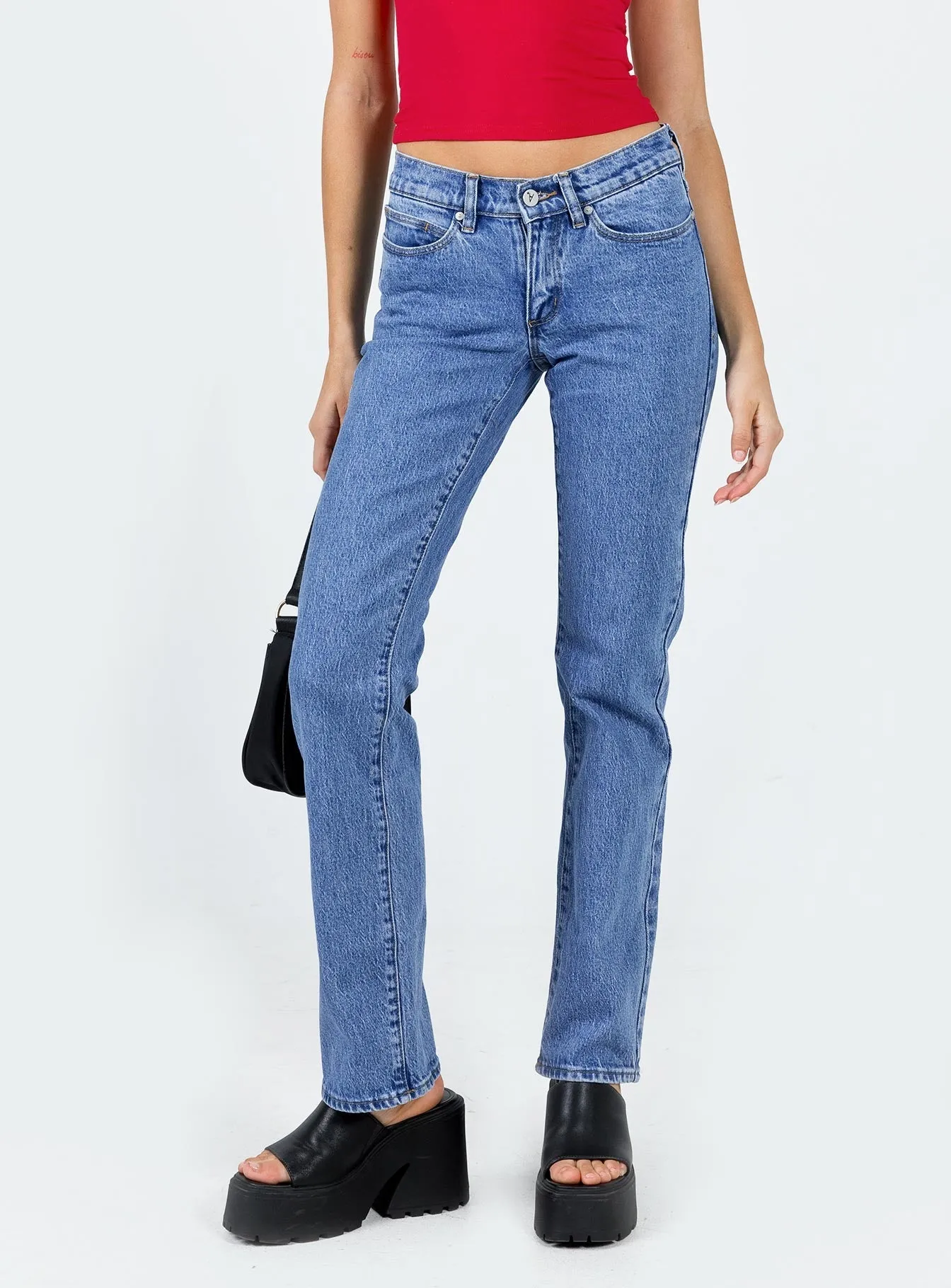 Leisure Wear Must Have Wear Abrand 99 Low Straight Debbie Mid Blue