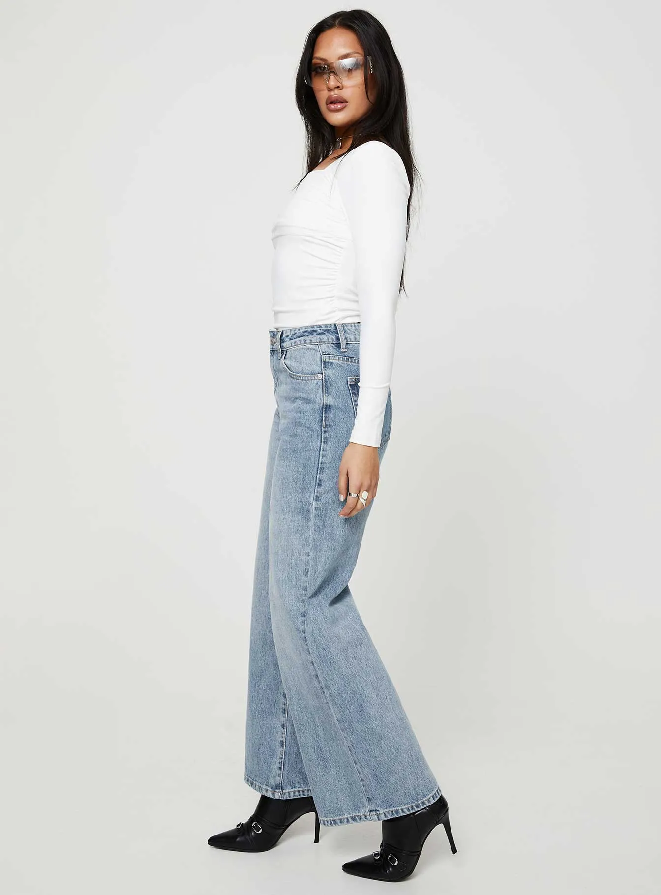 Cat Relaxed Rigid Wide Leg Jean Angel Blue Timeless Piece Traveler Gear Bold Look