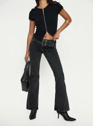 All Day Comfort Comfort Wear Peralto Flared Jeans Washed Black