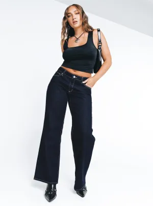 Weighted Hemline Abrand 99 Low & Wide Alice Jeans