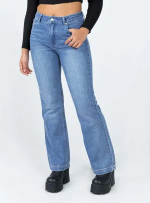 Cholula Straight Leg Denim Jeans Eco Friendly Production Compact Weave Technology
