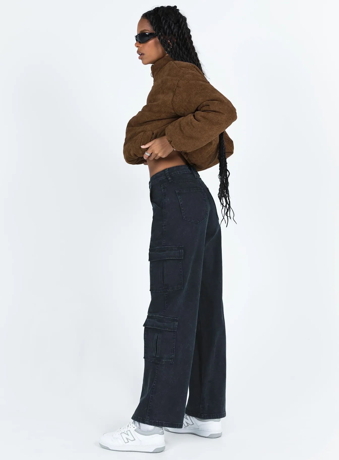 Street Routine Fashion Lover Classic Wear Modern Minimalist Nosita Cargo Jeans Black