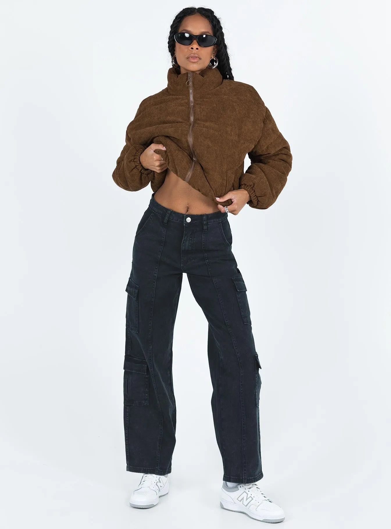 Street Inspired Nosita Cargo Jeans Black