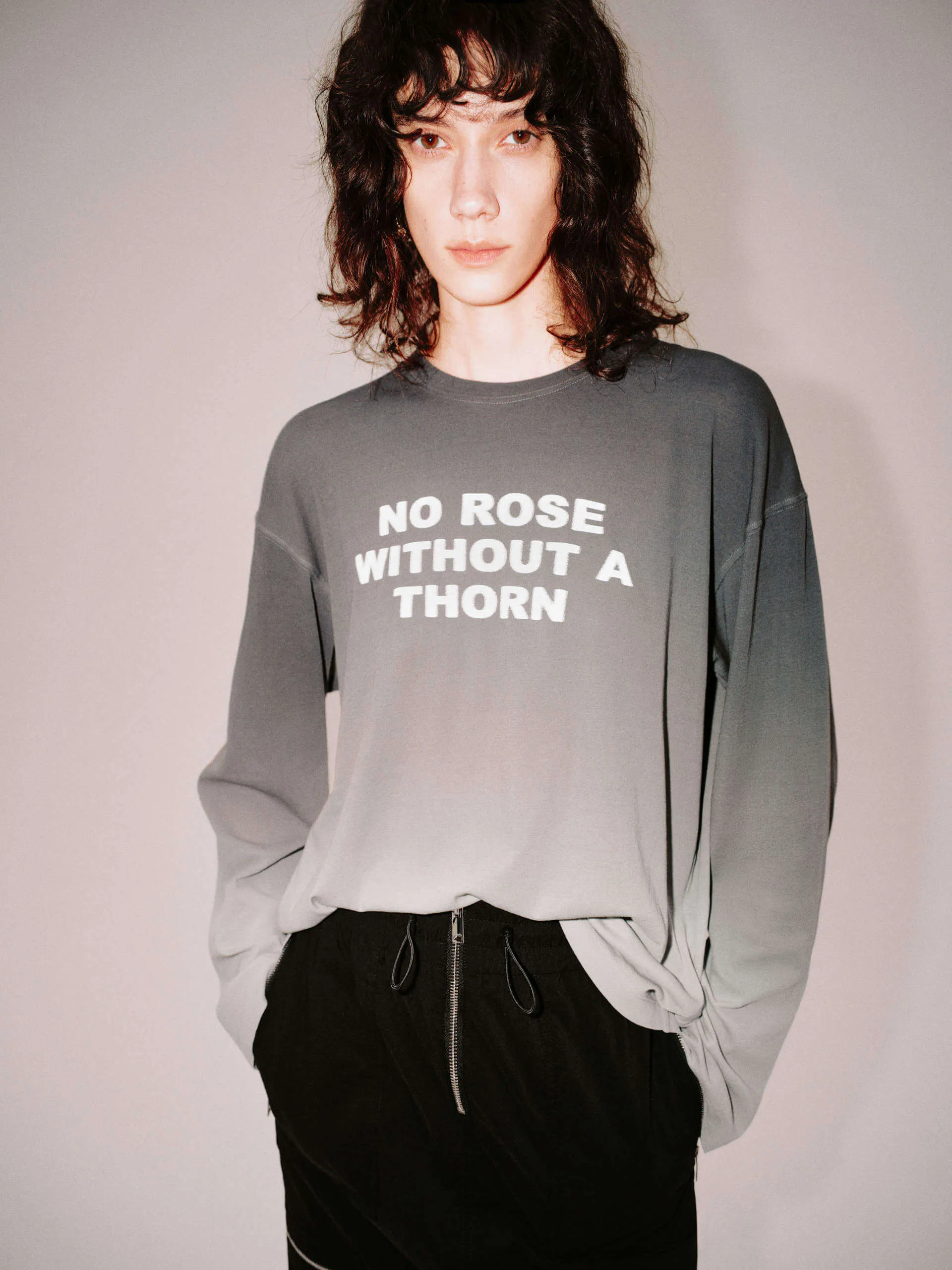 Long Sleeve Letter T-shirt Breezy Design Daily Comfort Style