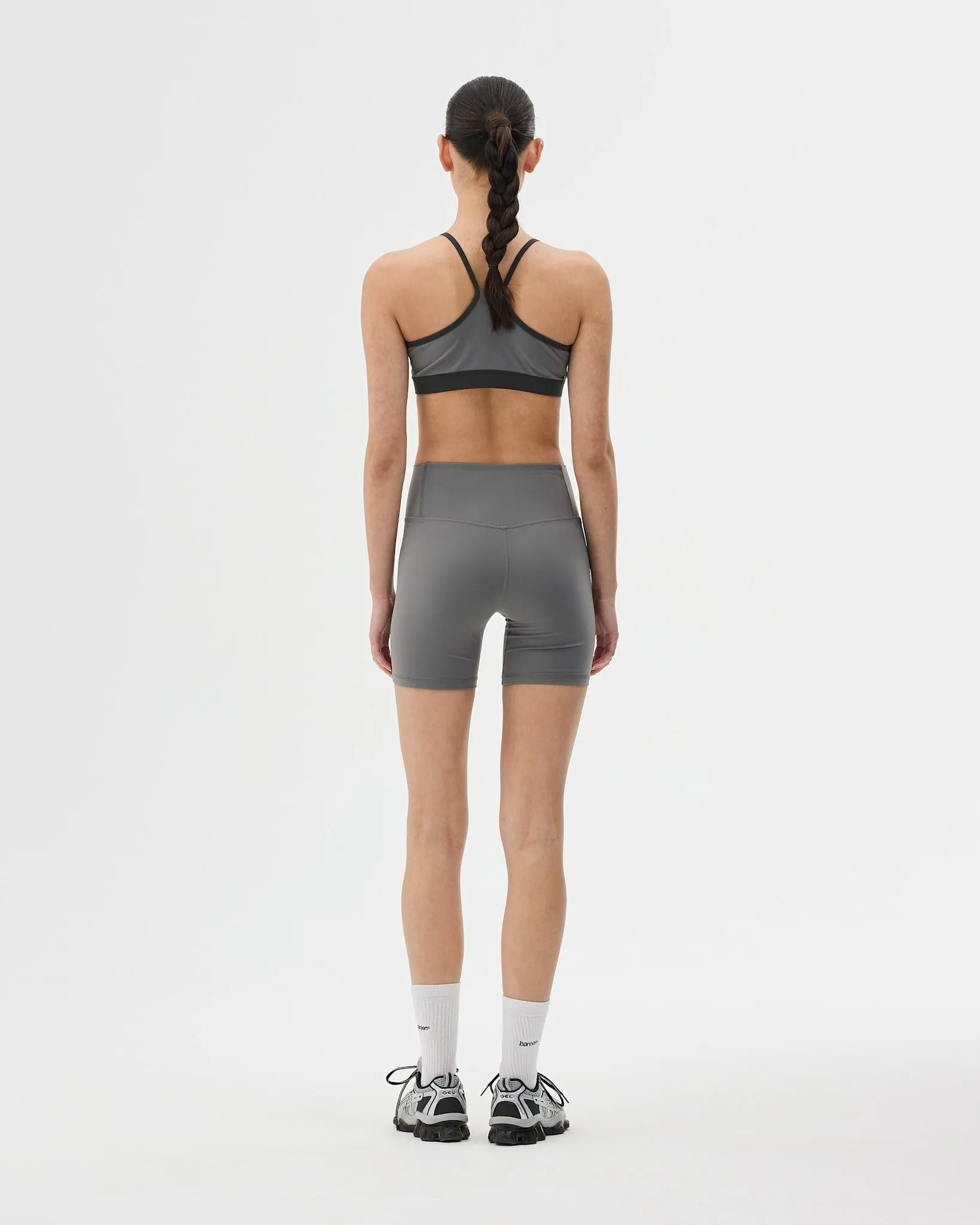 Fitness wear Active Tight Shorts - Sport 3 - Smoked Pearl Non Binding Leg Openings High Durability Blend
