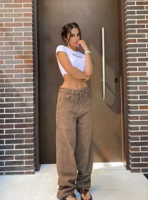 Go Anywhere Look Go Out Style Motel Parallel Jeans Rich Brown