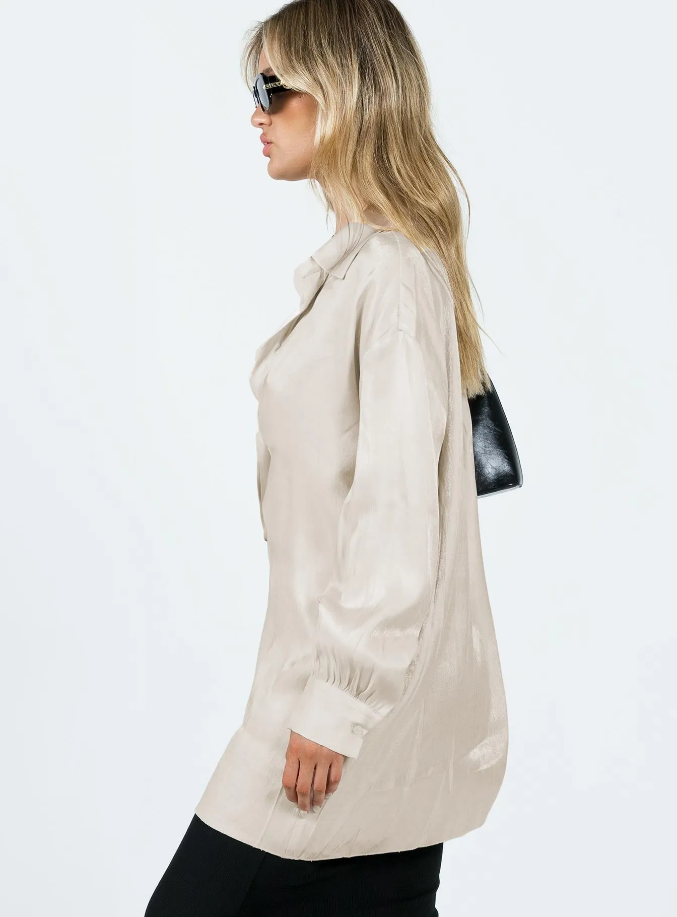 Play Edge Beecham Shirt Dress Champagne