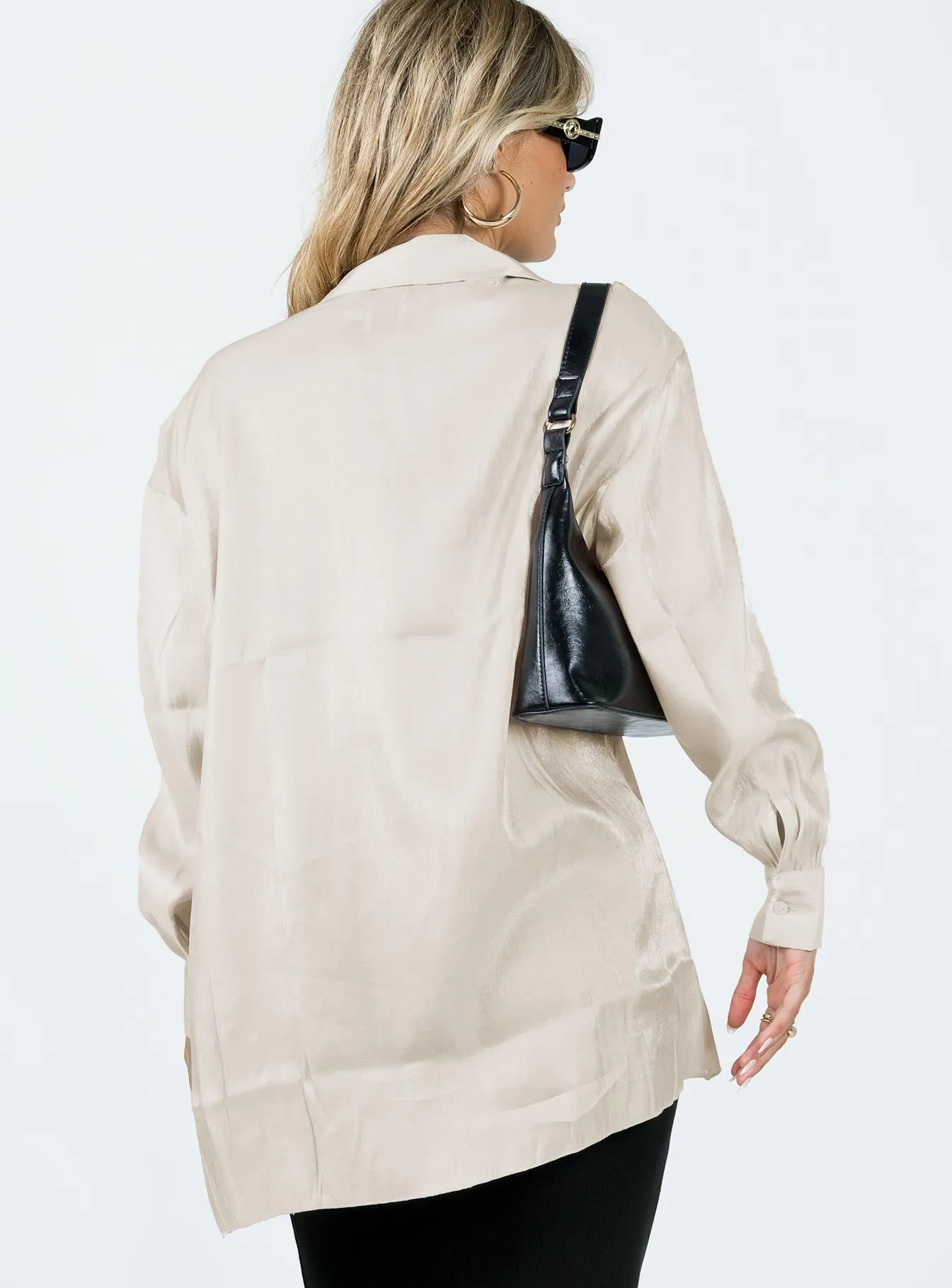 Beecham Shirt Dress Champagne Layered Ventilation Stylish Daywear