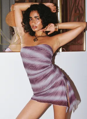 Easy-to-wear mini gown Donelli Mini Dress Purple Stripe