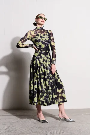 ThermalRegulation The Mesh Dress in Lime Acid