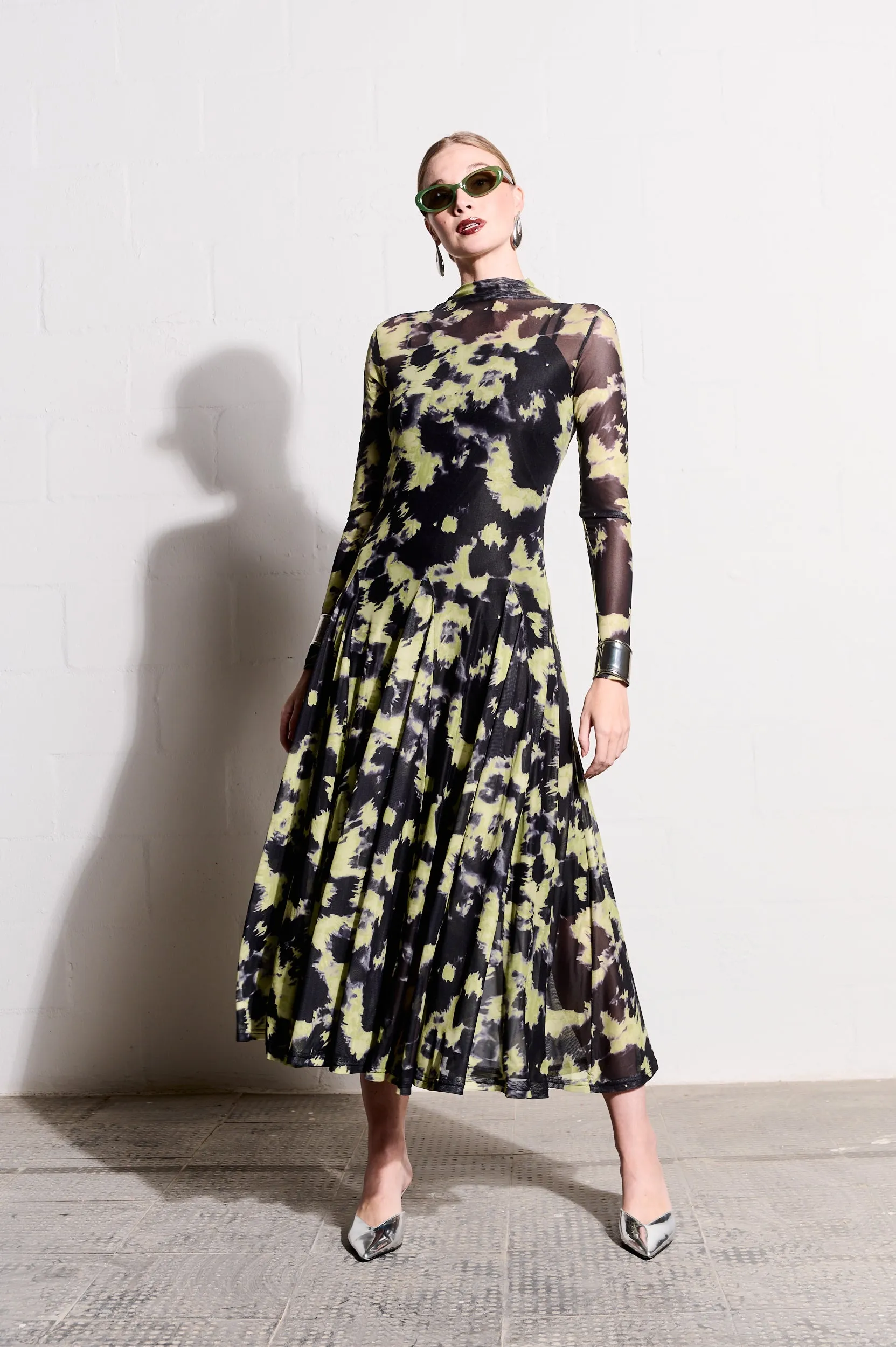 The Mesh Dress in Lime Acid Morning Ease