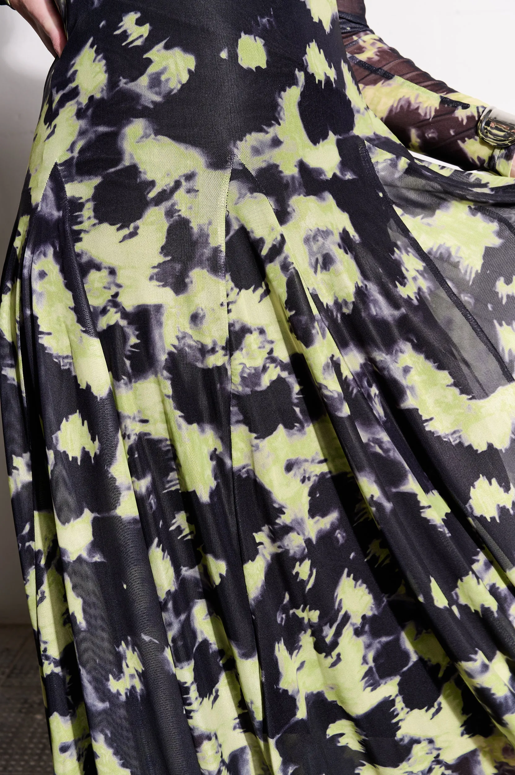 The Mesh Dress in Lime Acid Village Charm LowMaintenance Material