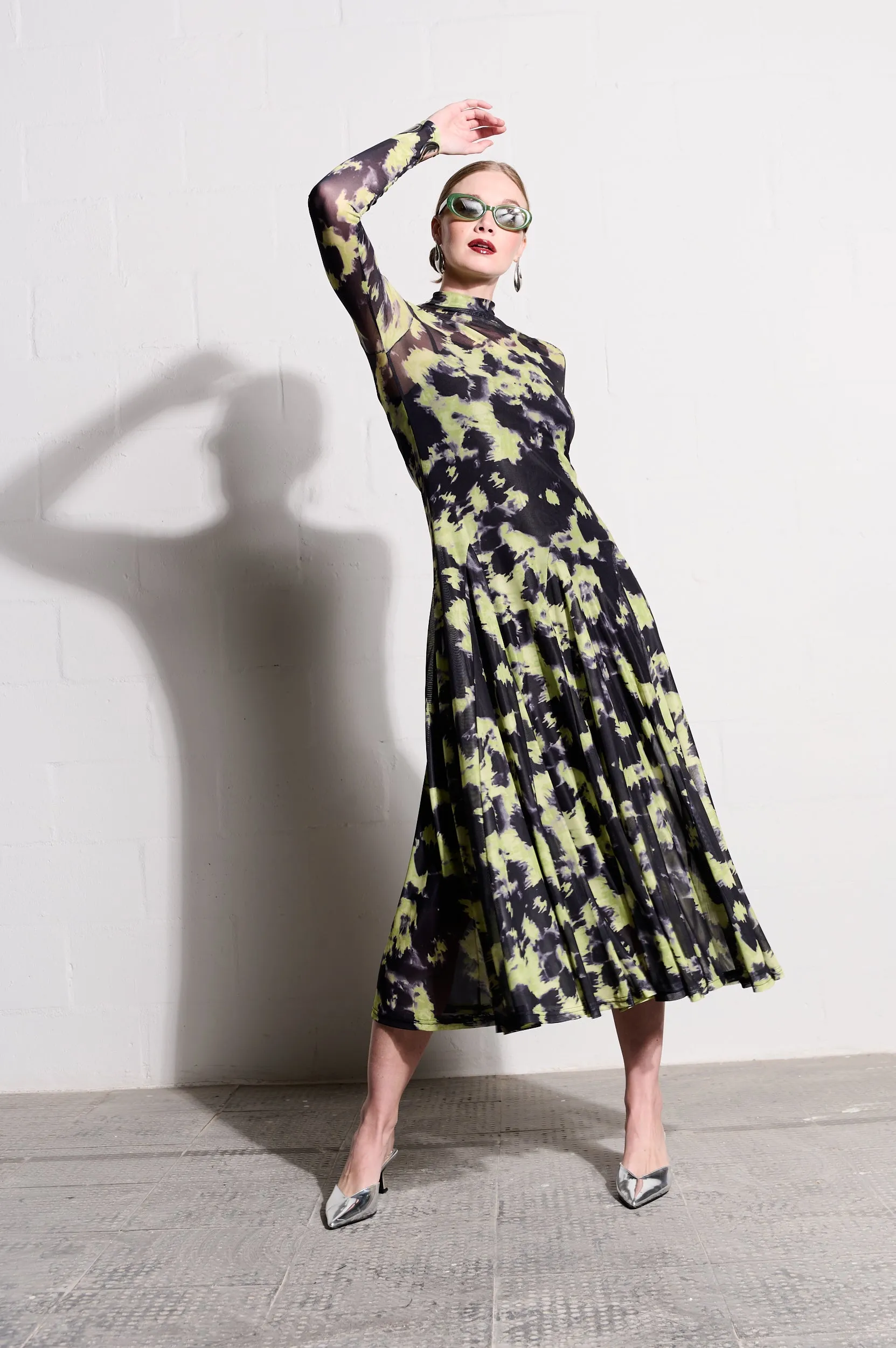Diamond Soul MeshVentilation The Mesh Dress in Lime Acid