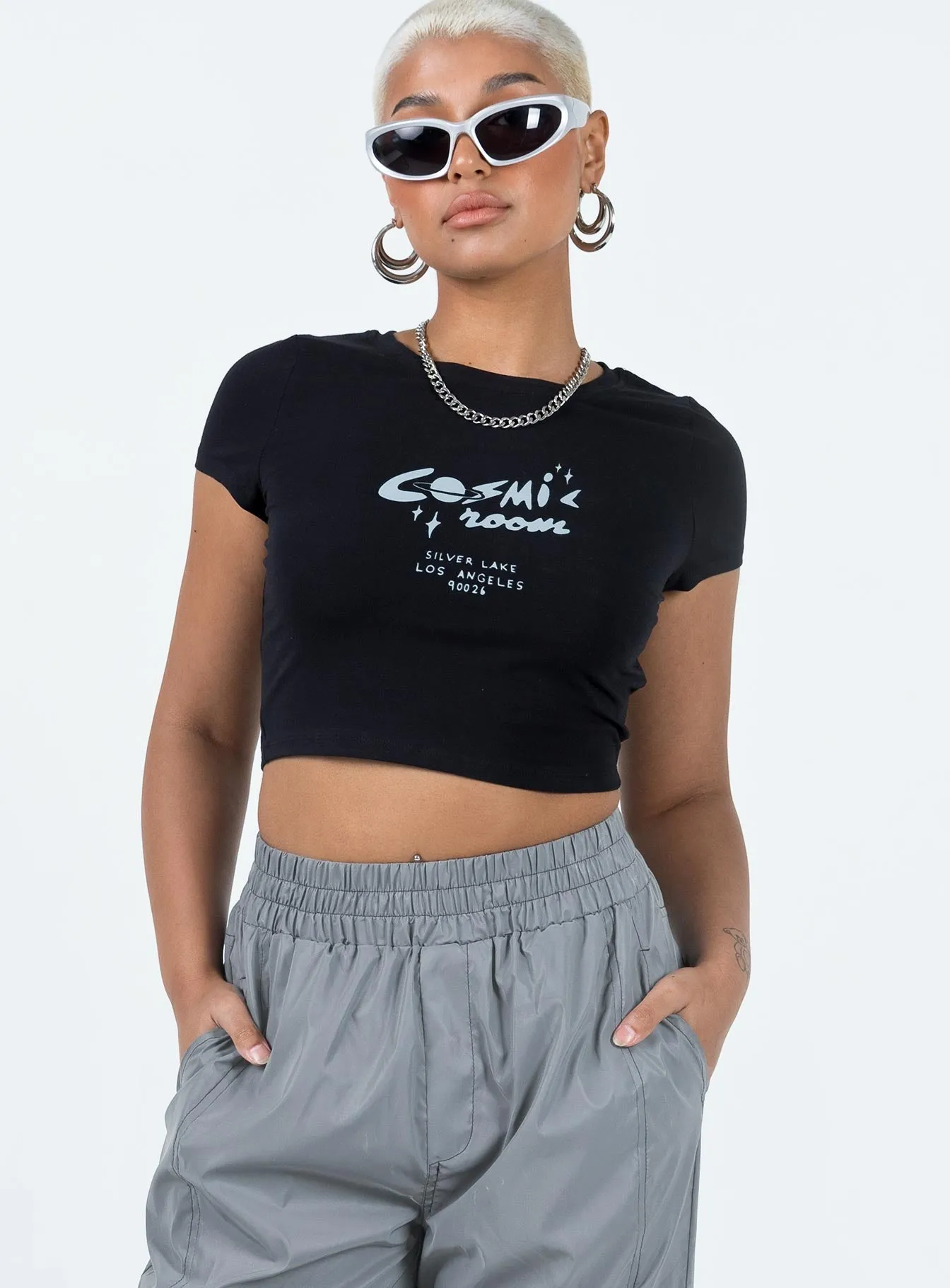Cosmic Baby Tee Black Cozy Essentials