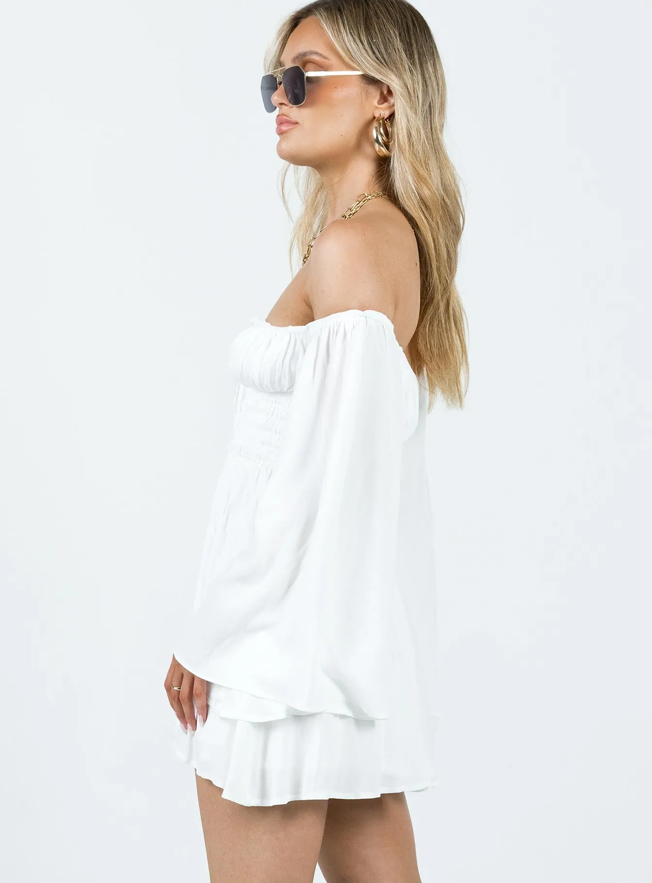 Edge Glow Pop Rush Halle Mini Dress White