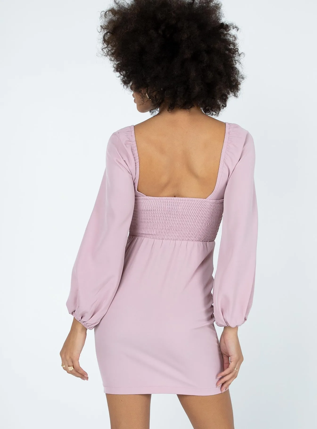 Floral Pattern Party Fresh Zoella Long Sleeve Mini Dress Pink