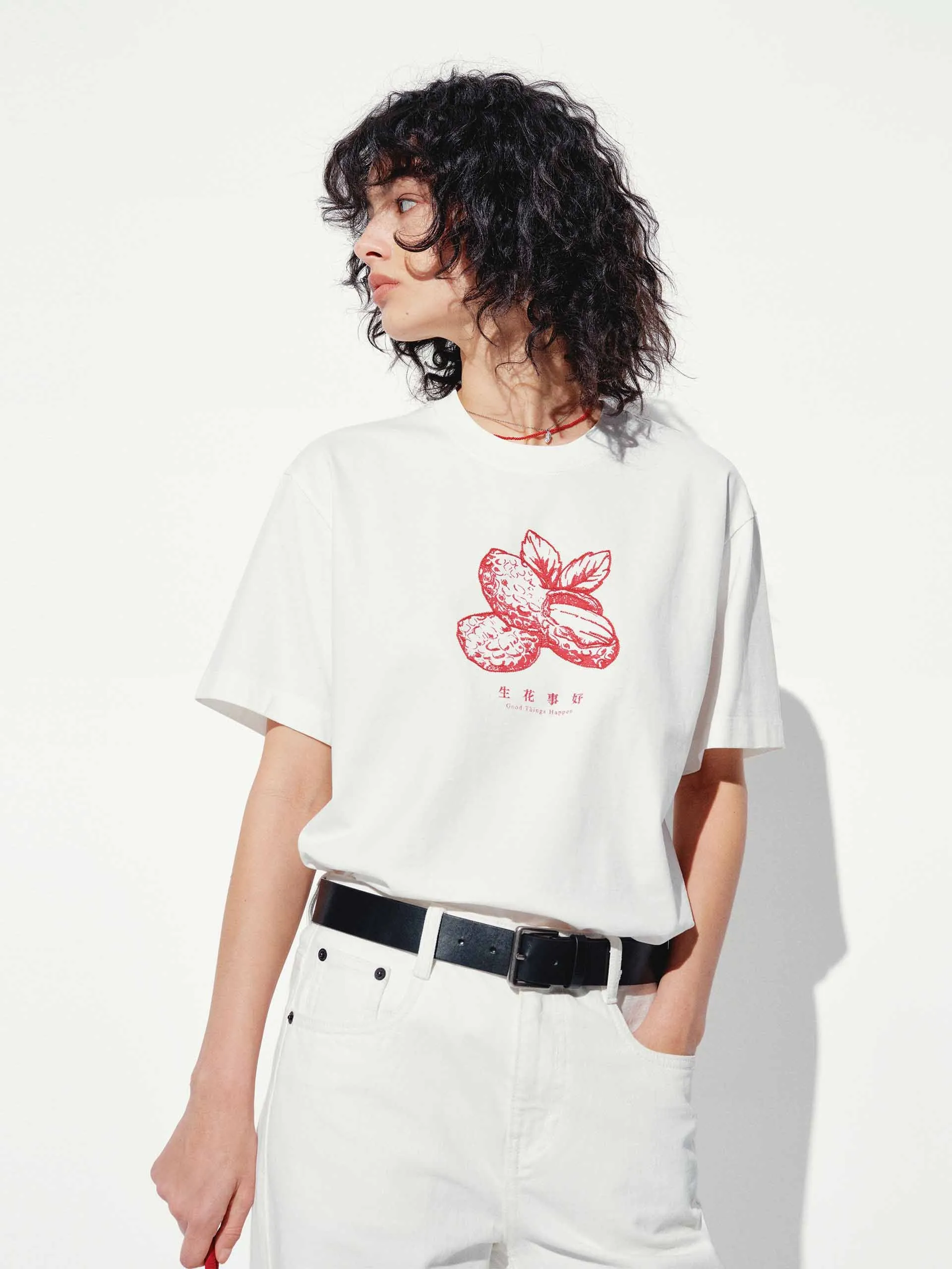 Perfect Layering Peanut Print Cotton T-shirt