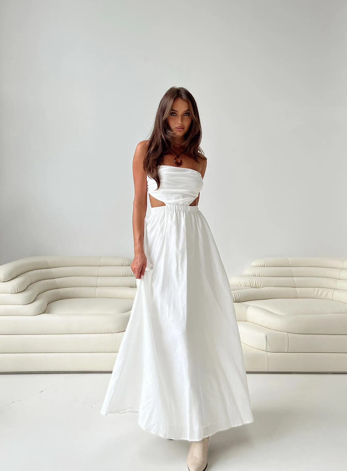 Sunset Peak Jessia Maxi Dress White