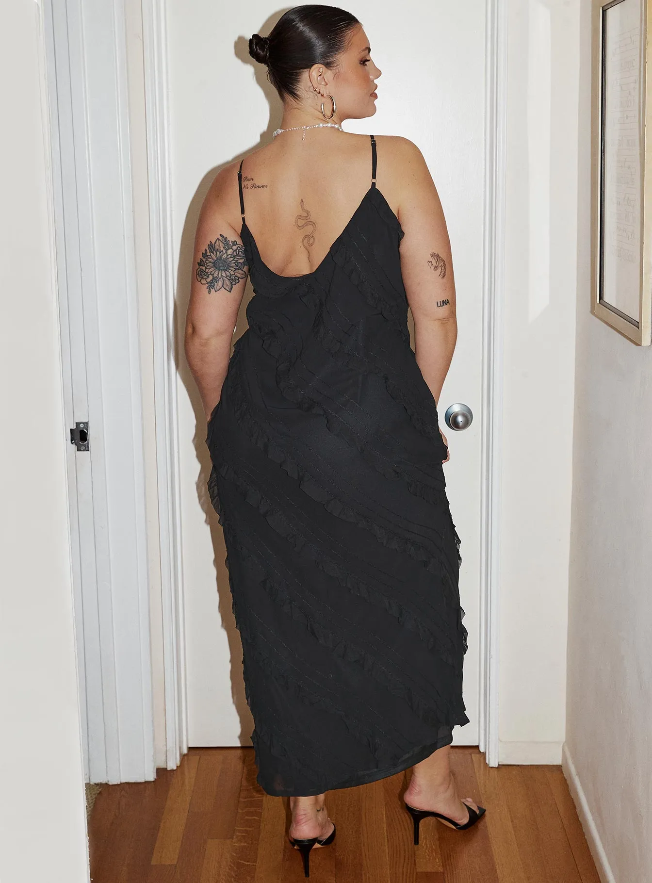 Rock Shore Patch Glow Lars Maxi Dress Black Curve