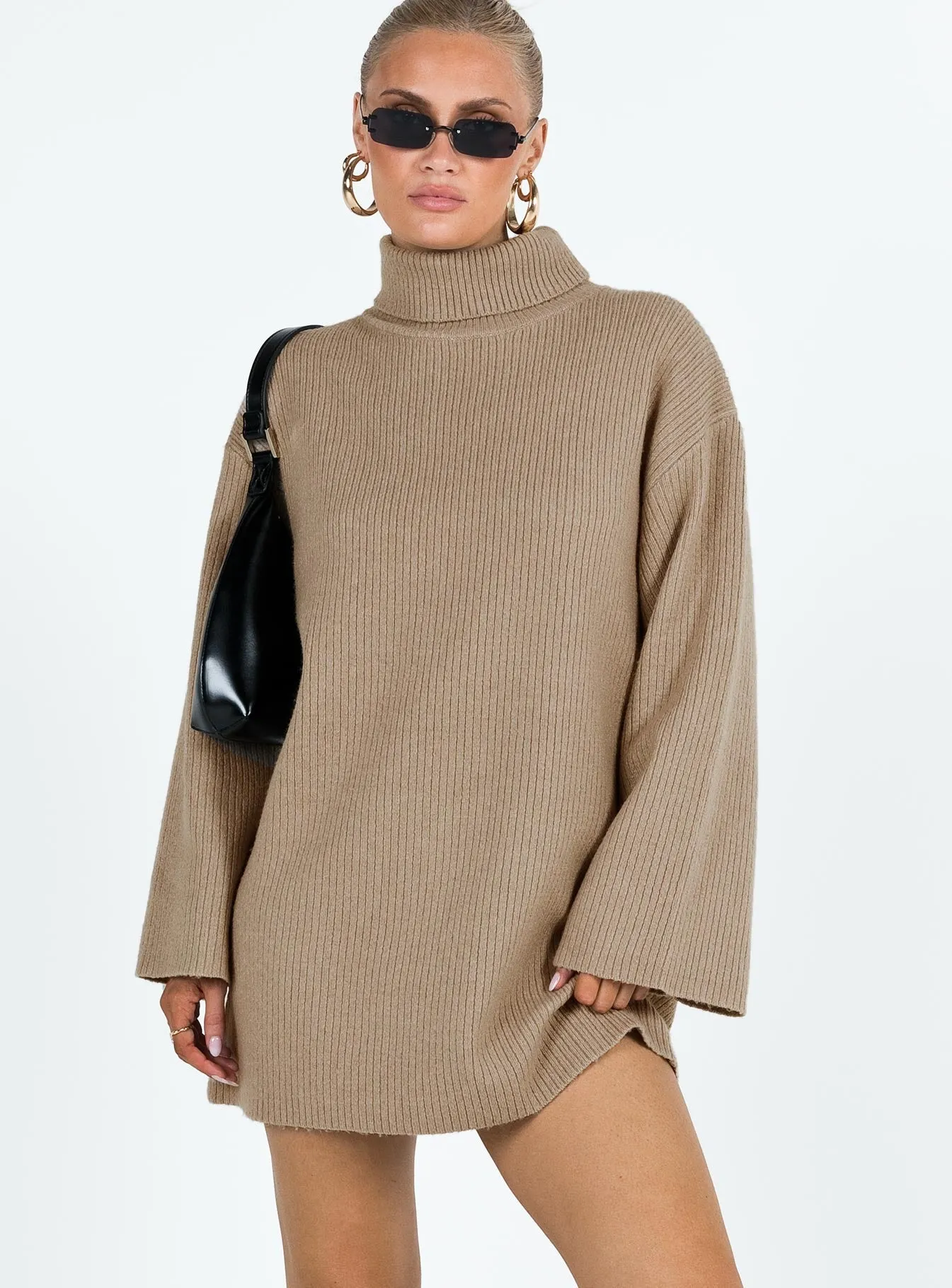 Sonelle Knit Mini Dress Beige All Season Fashion Flash Beat