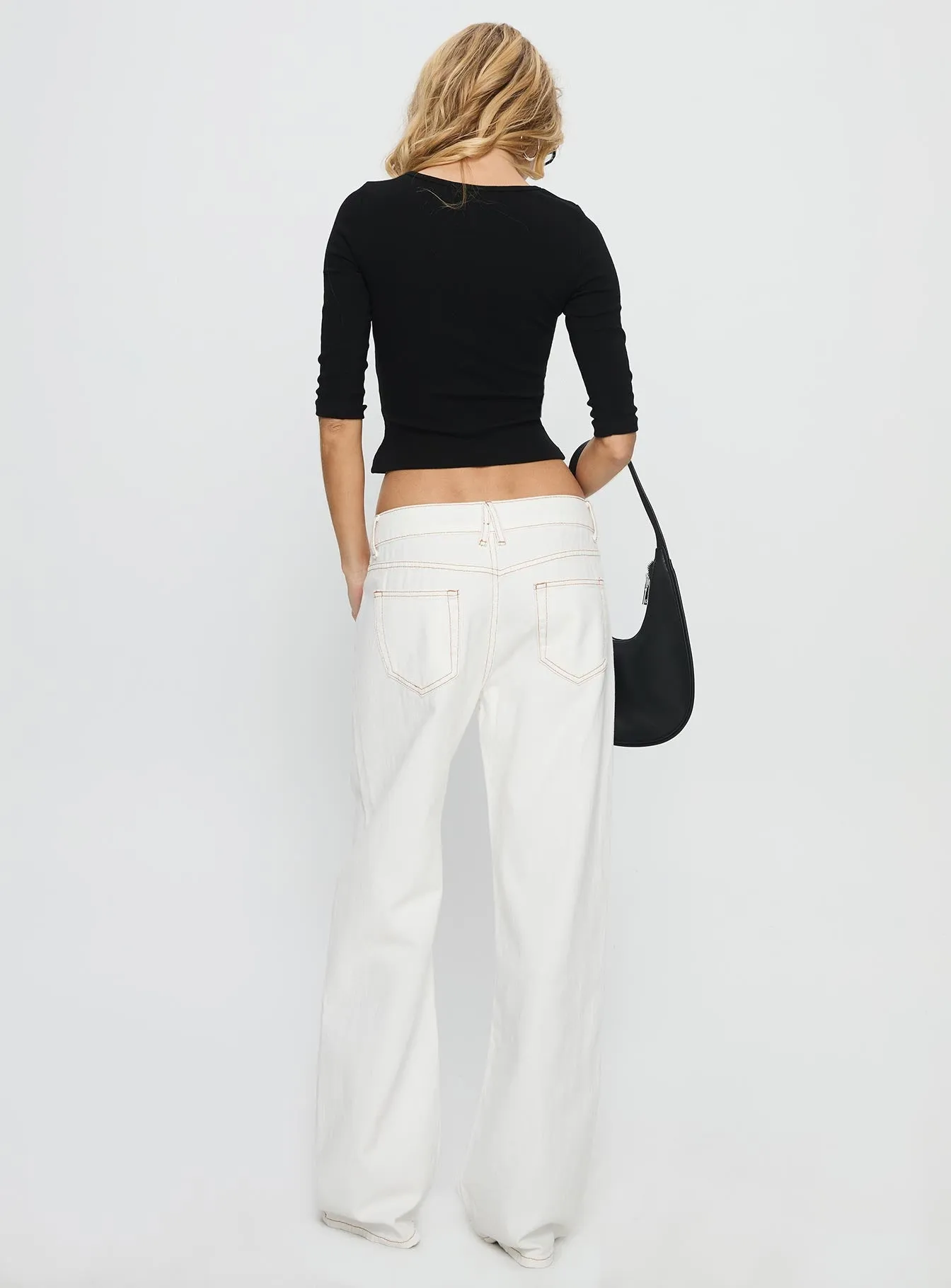 Top Model Jeans Porcelain Loose High Quality Morning Stroll Stylish Touch